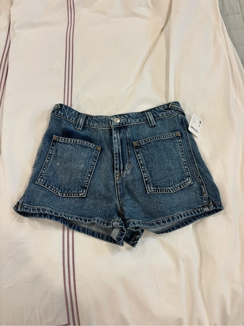 Blue denim free people jean shorts